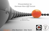 Presentation to German Run-Off Forum. COMPRE HIR GRF 2015.pdf · Presentation to German Run-Off Forum ... Kuala Lumpur Manaysia HIR Ltd.HIR LA London, GB ... • Sale to Tawa plc.