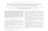 A Study on Relationship between Inventory Management and ... · PDF fileA Study on Relationship between Inventory Management and Company Performance: A Case Study of Textile Chain