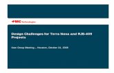 Design Challenges for Terra Nova and RJS-409 Projects Design Challenges for TN and RJS4… · Design Challenges for Terra Nova and RJS-409 Projects. Agenda • Roll damping due to