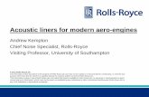 Acoustic liners for modern aero-engines - TU/e · PDF file© 2011 Rolls-Royce plc ... Acoustic liners for modern aero-engines ... Very significant progress in reducing jet noise was