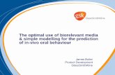 The optimal use of biorelevant media & simple modelling ... Butler.pdf · The optimal use of biorelevant media & simple modelling for the prediction of in-vivo oral behaviour James