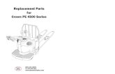 Replacement Parts for Crown PE 4500 Series PE4500.pdf · 800 -331-0839 Fax 800-366-5939  Replacement Parts for Crown PE 4500 Series