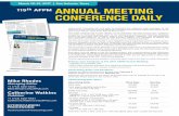 March 19–21, 2017 - Hydrocarbon · PDF fileANNUAL MEETING CONFERENCE DAILY 115th AFPM ... Game Change 2012, ... Hydrocarbon Processing will once again be publishing the conference