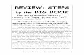 REVIEW: STEPS by the BIG  · PDF fileSteps by the Big Book   1 REVIEW: STEPS by the BIG BOOK How can we alcoholics/addicts in recovery live “happy, joyous