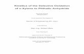 Kinetics of the Selective Oxidation of o-Xylene to ... · PDF fileKinetics of the Selective Oxidation of o-Xylene to Phthalic Anhydride Doctoral Thesis (Dissertation) to be awarded