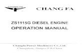 CHANG FA - RotekED4W-Changfa/ED4W-119… · CHANG FA, ZS1115G DIESEL ENGINE OPERATION MANUAL Changfa Power Machinery CO"Ltd, Changzhou, ... Fig. X Exhaust system 30 Fig. X I …