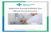 Alberta Food Safety for Meat · PDF fileAlberta Food Safety for Meat Processors Environmental Public Health developed this course to help meat processors prepare a ... bag clip, etc.