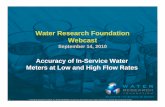 Water Research FoundationWater Research Foundation · PDF fileWater Research FoundationWater Research Foundation Webcast September 14 2010September 14, 2010 Accuracy of InAccuracy