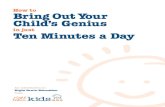 How to BringOutYour Child’s Genius - Right Brain  · PDF fileHow to BringOutYour Child’s Genius injust TenMinutesaDay An introduction to Right Brain Education from