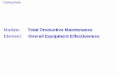Element: Overall Equipment · PDF file•Introduction • Overall Equipment Effectiveness Overview • Measuring OEE / 6 Big Losses • Data Collection • How to Eliminate Losses