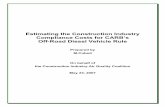 Estimating the Construction Industry Compliance Costs · PDF fileEstimating the Construction Industry Compliance Costs for CARB’s Off-Road Diesel Vehicle Rule Prepared by M.Cubed