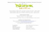 Audition Information - Maurer Productions · PDF fileAwards including best score and best book for a musical when it originally ... Donkey Male A talking donkey who joins Shrek on