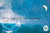 HP Inc. Support for Self Maintainers · PDF fileHP Inc. Support for Self Maintainers ... HP Inc. Partner First Learning Center ... Elite Premium Support; 800-334-5144