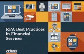 RPA Best Practices in Financial Services - Home - IRPAAIirpaai.com/AI2015-recap-London/resources/Best Practices for RPA... · 11 RPA JOURNEY MAP Assessing Robotic Process Automation