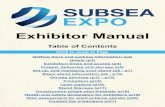 Exhibitor Manual - Subsea Expo | Aberdeen AECC 7-9 ... · PDF fileExhibitor Manual Table of Contents Click to Jump to Page Getting there and parking information (p2) Exhibition times