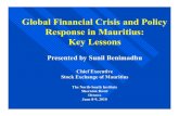 Global Financial Crisis and Policy Response in Mauritius ... · PDF fileGlobal Financial Crisis and Policy Response in Mauritius: Key Lessons ... fiscal space to face the crisis ...