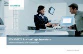 distributors-sinamics SINAMICS low · PDF fileSINAMICS low-voltage inverters ... and you will immediately see which SINAMICS inverter is the best choice ... for wall mounting and