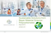 Bayer Material Science: Polycarbonates - MPMA. Bayer - Sustainability From BMS P… · Sustainable Solutions from Bayer Material Science: Polycarbonates Sept 2013 Jonas Lim Page 1