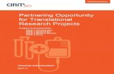 Partnering Opportunity for Translational Research Projects · PDF file-- 2 -- Partnering Opportunity for Translational Research Projects TRAN 1: Therapeutic TRAN 2: Diagnostic TRAN