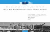 2015 JRC Geothermal Energy Status Report - EUROPA · PDF fileBergur Sigfússon Andreas Uihlein 2015 JRC Geothermal Energy Status Report 2015 Technology, market and eco-nomic aspects