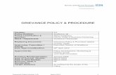 GRIEVANCE POLICY & PROCEDURE Us/Policies and procedures... · Grievance Policy (Version 3.0) March 2015 1 GRIEVANCE POLICY & PROCEDURE Version: 3.0 Policy Number: Workforce 28 Policy