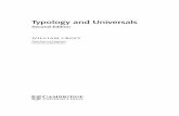 Typology and Universals - Cambridge University Pressassets.cambridge.org/052180/8847/sample/0521808847ws.pdf · Typology and Universals ... gan in earnest with Joseph H. Greenberg’s