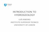 INTRODUCTION TO HYDROGEOLOGY - ULisboa · PDF fileSumidouro Nascente cársica Área de recarga. Water cycle in numbers Numbers in represent inventories (in 106 km3) for each reservoir