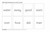 water away good want -   · PDF file200 high-frequency word cards © Copyright 2009, SparkleBox Teacher Resources ( ) ... Title: 100 HF word cards Author: HP_Administrator