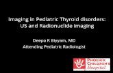 Imaging in Pediatric Thyroid disorders: US and ... · PDF fileImaging in Pediatric Thyroid disorders: US and Radionuclide imaging Deepa R Biyyam, MD Attending Pediatric Radiologist