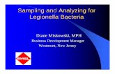 Sampling and Analyzing for Legionella Bacteria · PDF fileSampling and Analyzing for Legionella Bacteria ... zSelecting the proper method of analysis zField Sampling QA/QC ... zAir