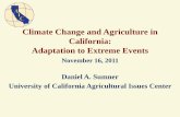 Climate Change and Agriculture in California: Adaptation ... · PDF file16.11.2011 · Climate Change and Agriculture in California: Adaptation to Extreme Events November 16, 2011