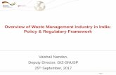 Overview of Waste Management Industry in India: Policy ...indien.ahk.de/fileadmin/ahk_indien/Dokumente/2017/Waste_Manageme… · Shimla, Raipur, Nashik, Tirupati ... Union List of
