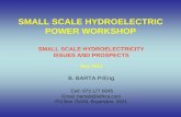 SMALL SCALE HYDROELECTRIC POWER WORKSHOPsinotechcc.co.za/Courses/workshop/Small_scale_hydroelectricity....pdf · small scale hydroelectric power workshop may 2012 small scale hydroelectricity