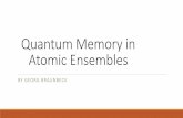 Qubit Storage in Atomic Ensembles - mpq.mpg.de · PDF fileQuantum memory 3. Implementations in ... QUBIT STORAGE IN ATOMIC ENSEMBLES 2. Table of contents 1. Motivation 2. Quantum memory