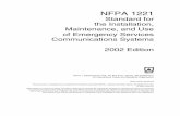 NFPA 1221 - The Town Of Taos Appendix C NFPA.pdf · NFPA 1221 Standard for the Installation, Maintenance, and Use of Emergency Services Communications Systems 2002 Edition NFPA, 1