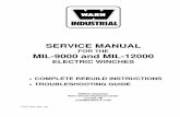Mil 9 & 12 - Hummer Network · PDF fileSERVICE MANUAL FOR THE MIL-9000 and MIL-12000 ELECTRIC WINCHES • COMPLETE REBUILD INSTRUCTIONS • TROUBLESHOOTING GUIDE William Carpenter