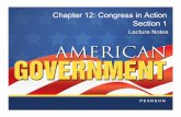 Chapter 12: Congress in Action Section 1 - Central Lyon · PDF fileDescribe how and when Congress convenes. 2. ... • Congress begins a new term every two years, on ... Microsoft