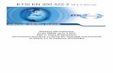 EN 300 422-2 - V2.1.1 - · PDF fileETSI 2 ETSI EN 300 422-2 V2.1.1 (2017-02) Reference REN/ERM-TG17-19 Keywords audio, harmonised standard, radio, radio MIC, testing ETSI 650 Route