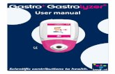 10.12.15 - Gastro+ Gastrolyzer Manual Gastro+ Gastrolyzer Manual... · 3 10. To repeat breath test, press and repeat steps 5-8. 11. To return to the home screen, press. 12. To save