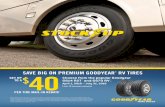 pER TIRE MaIL-IN REBaTE - Goodyear RV · PDF fileStock•Up Choose from the popular Goodyear G614 RST® and G670 RV®. April 1, 2016 – July 31, 2016 Limit 10 tires per customer.