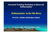 Sedimentation in the Nile River -  · PDF fileIrrigation Difficulties due to Sedimentation - Gezira Scheme - Sudan ... • The deposition of sediment in irrigation canals and its