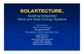 TM Building-Integrated Wind and Solar Energy · PDF fileTM Building-Integrated Wind and Solar Energy Systems ... Building Integrated Stirling engine microturbine ... Diffusers can