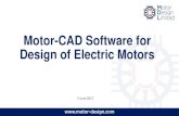 Motor-CAD Software for Design of Electric  · PDF fileMotor-CAD Software for Design of Electric Motors ... • Industrial: ABB, ... losses with segmentation