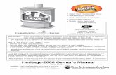 Heritage-2000 Owner’s Manual - Lopi Stoves - · PDF fileIntroduction 1 Travis Industries 93508121 231000 Introduction We welcome you as a new owner of a Heritage Stove (DVL FS).