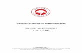 MASTER OF BUSINESS ADMINISTRATION MANAGERIAL ECONOMICS ... Graduate/MBAG-9/MAECO/Module Guides... · equip managers with skills to ... Managerial Economics takes the form of an assignment