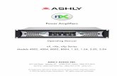 Power Amplifiers -   · PDF fileASHLY AUDIO INC. 847 Holt Road Webster, NY 14580-9103 Phone: (585) 872-0010 Toll-Free: (800) 828-6308 Fax: (585) 872-0739 ashly.com All Trademarks