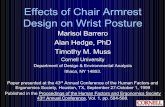Effects of Chair Armrest Design on Wrist · PDF fileEffects of Chair Armrest Design on Wrist Posture ... minimize deviated hand posture? ⇒Focus of study: ... – All were similar