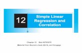 12 Simple Linear Regression and Correlationamath.colorado.edu/sites/default/files/2014/04/462802561/Week10.pdf · The Simple Linear Regression Model Let x 1, x 2, …, x n denote