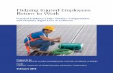 Helping Injured Employees Return to Work · PDF fileHelping Injured Employees Return to Work Prepared by the Institute for Research on Labor and Employment, University of California