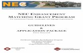 NEC ENHANCEMENT ATCHING GRANT PROGRAM · PDF fileNortheast Corridor NEC ENHANCEMENT MATCHING GRANT PROGRAM For Commercial Facade, Landscape, and Signage Improvements GUIDELINES &